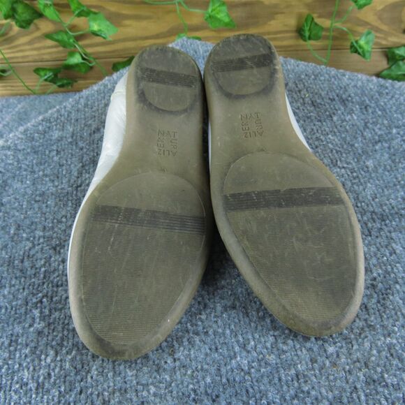 Naturalizer Women's Flexy Flat Silver‎ Leather Size 6.5M Used 2025 - Picture 6 of 6